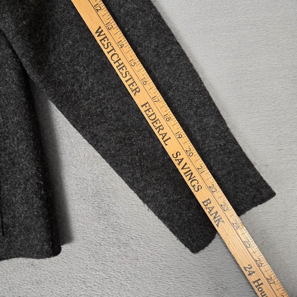 Vintage Eileen Fisher 100% Boiled Wool 2 Piece Set Womens S/M Jacket Pants Gray - Picture 10 of 16